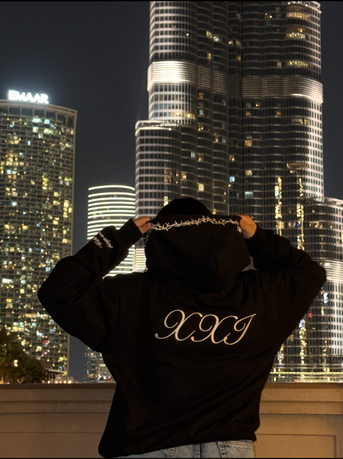 XXI Black Thorned Hoodie
